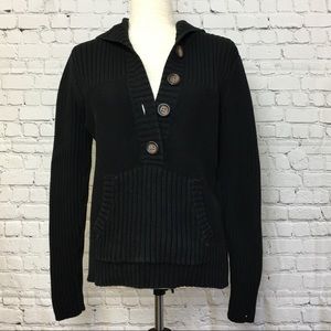 Tommy Hilfiger hooded sweater, black, L